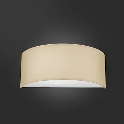 LED wall lamp ALEA, semicircular, chintz, topside and bottom closed, incl. 2x G9 LED 3.5W 3000K 350lm, dimmable, champaign