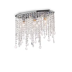 Plafondarmatuur RAIN PL3 3-vlams E14 IP20, chroom 