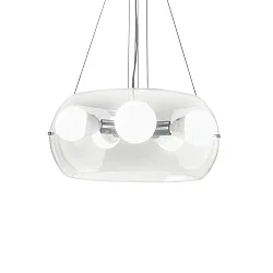 Pendant luminaire AUDI-10 SP5, 5 flames, E27, 60W, transparent