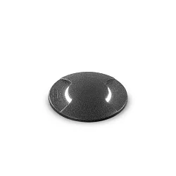 Vloerinbouwarmatuur LANDING PT SMALL 2-voudig, rond, begaanbaar GU10 IP67, zwart dimbaar