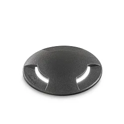 Vloerinbouwarmatuur LANDING PT BIG 3-voudig, rond, begaanbaar GX53 IP67, zwart dimbaar