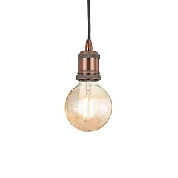 Pendelarmatuur FRIDA E27 IP20, antiek koper, zwart