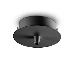Baldakijn ROUND STANDARD Ø 10CM 1-voudig, rond, zwart mat