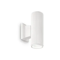 Wandarmatuur voor buitenshuis BASE up down GU10 IP44, transparant, wit mat