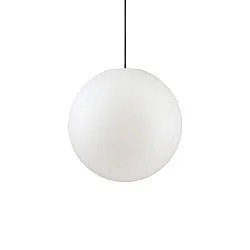 Pendelarmatuur voor buiten SOLE Ø 40CM baalvormig E27 IP44, opaalwit dimbaar
