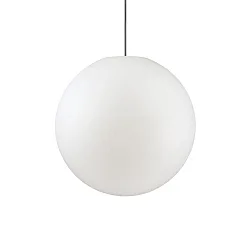 Pendelarmatuur voor buiten SOLE Ø 50CM baalvormig E27 IP44, opaalwit dimbaar
