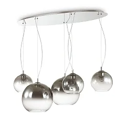 Pendant luminaire NEMO PLUS, 5 flames, 107 x 60cm, E27
