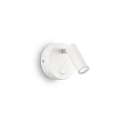 Wandarmatuur PAGE ROUND draaibaar, met schakelaar IP20, wit