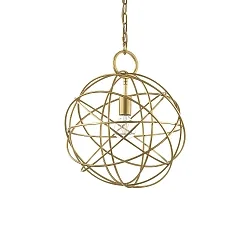 Pendant luminaire KONSE, 1 flame, Ø 40cm, E27, satined dark gold