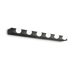 Mirror luminaire PRIVÈ, IP20, 6 flames, width 60.5cm, E14, black
