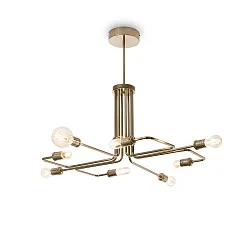 Pendelarmatuur TRIUMPH 8-vlams E27 IP20, antiek messing