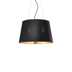 Pendant luminaire NORDIK-SP4, E27, Ø 50cm, black / gold on the inside