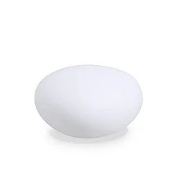 Outdoor luminaire SASSO, IP44, G9, with plug + earth spike, plastic opal, Ø 41cm