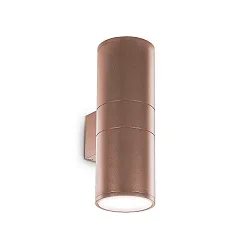 Outdoor wall luminaire GUN BIG, Up/Down, IP54, 2x E27, aluminium, coffee brown
