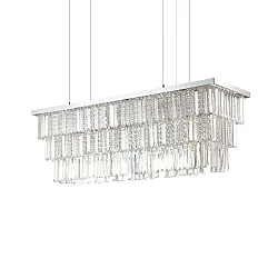 Pendant luminaire MARTINEZ, 8 flames, lenght 103cm, E14