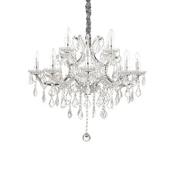 Chandelier NAPOLEON, 12 flames, Ø 60cm, E14, chrome