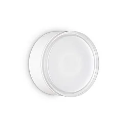 Outdoor wall / ceiling luminaire URANO BIG, Ø 16cm, GX53 max. 15W, aluminium / acrylic, matt white
