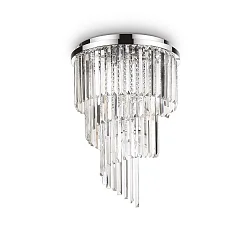 Plafondarmatuur CARLTON 12-vlams E14 IP20, chroom