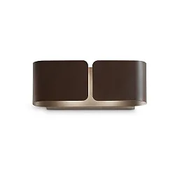 Wall luminaire CLIP MINI, width 25cm, incl. 2x G9 28W 2700K, corten