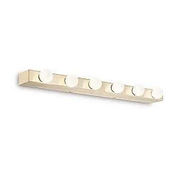 Mirror luminaire PRIVÈ, IP20, 6 flames, width 60.5cm, E14, brass