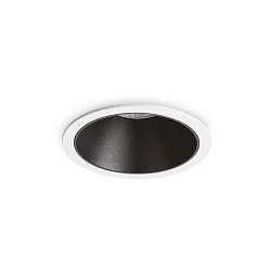 Plafondinbouwarmatuur GAME TRIM ROUND 85MM rond, stijf, UGR < 19, on/off IP40/IP20, zwart, wit 