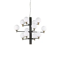 Pendant luminaire COPERNICO, 12 flames, Ø 71cm, incl. 12x G9 LED 3.2W 3000K