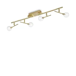 Wand- en plafondarmatuur MARACAS 4-vlams G4 IP20, helder, messing geborsteld