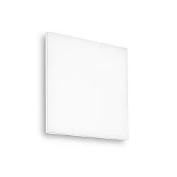 Wandarmatuur voor buitenshuis MIB SQUARE IP65, opaal, wit, gepoedercoat