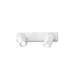 Wand- en plafondarmatuur RUDY 2-vlams, draaibaar, roteerbaar GU10 IP20, wit, gepoedercoat