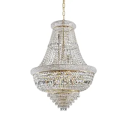Pendant luminaire DUBAI, 24 flames,  Ø 80cm, E14, metal / refined chrystal