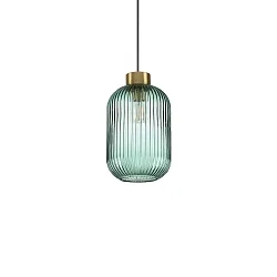 Pendant luminaire MINT-1, Ø 14cm, E27, mint green / brass satin