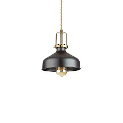 Pendelarmatuur ERIS-2 E27 IP20, goud mat, zwart