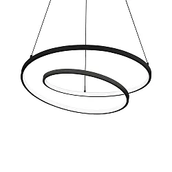 Pendelarmatuur OZ D80 ON-OFF rond, on/off IP20, zwart mat 