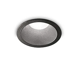 Plafondinbouwarmatuur GAME TRIM ROUND 120MM rond, stijf, UGR < 19, schakelbaar IP40/IP20, zwart mat 