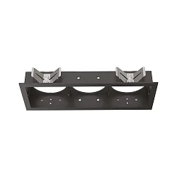 recessed housing BENTO 3-fold, square, with frame, black