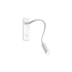Wandarmatuur IO met schakelaar, met flexibele arm IP20, wit