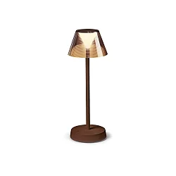 Tafellamp op batterijen LOLITA TL LED LED IP54, Koffie bruin dimbaar