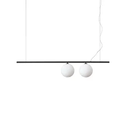 Pendelarmatuur PERLINE SP2 2-vlams G9 IP20, zwart