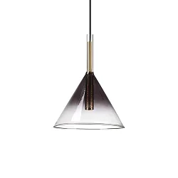 Pendelarmatuur EMPIRE conisch G9 IP20, rookkleuren dimbaar