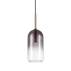 Pendelarmatuur EMPIRE cilindrisch G9 IP20, rookkleuren dimbaar