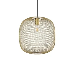 pendant luminaire NET 3 E27 IP20, gold dimmable