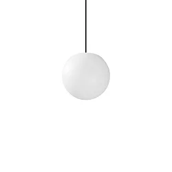Pendelarmatuur voor buiten SOLE Ø 20CM baalvormig E27 IP44, opaalwit dimbaar