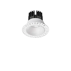 Plafondinbouwarmatuur GAME TRIMLESS ROUND 100MM rond, stijf, flush, UGR < 19, schakelbaar IP40/IP20, wit 