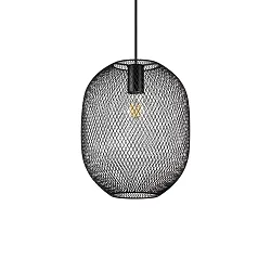 Pendelarmatuur NET 1 E27 IP20, zwart dimbaar