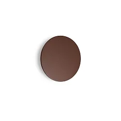 Wandarmatuur voor buitenshuis PUNTO AP D30 rond, indirect, schakelbaar IP54, mat, koffie bruin 