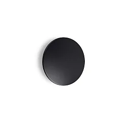 Wandarmatuur voor buitenshuis PUNTO AP D30 rond, indirect, schakelbaar IP54, zwart mat 