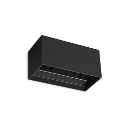 Wandarmatuur voor buitenshuis ATOM UP/DOWN 20CM up / down, hoekig, instelbaar IP54, zwart 