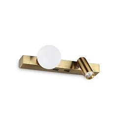 Wandarmatuur PING PONG met LED-spot IP20, messing 