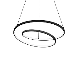 Pendelarmatuur OZ D60 ON-OFF rond, on/off IP20, zwart mat 