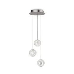 Pendelarmatuur DIAMOND  3-vlams IP20, chroom 